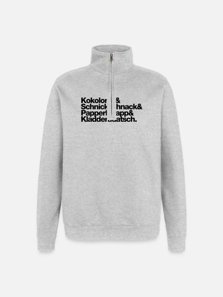 Kokolores frills Papperlapapp - Quarter-Zip Sweatshirt - heather grey
