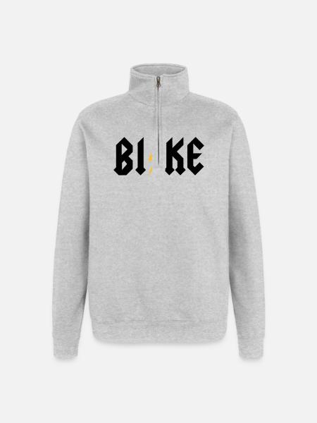 BI!KE - Quarter-Zip-Sweatshirt - Grau meliert