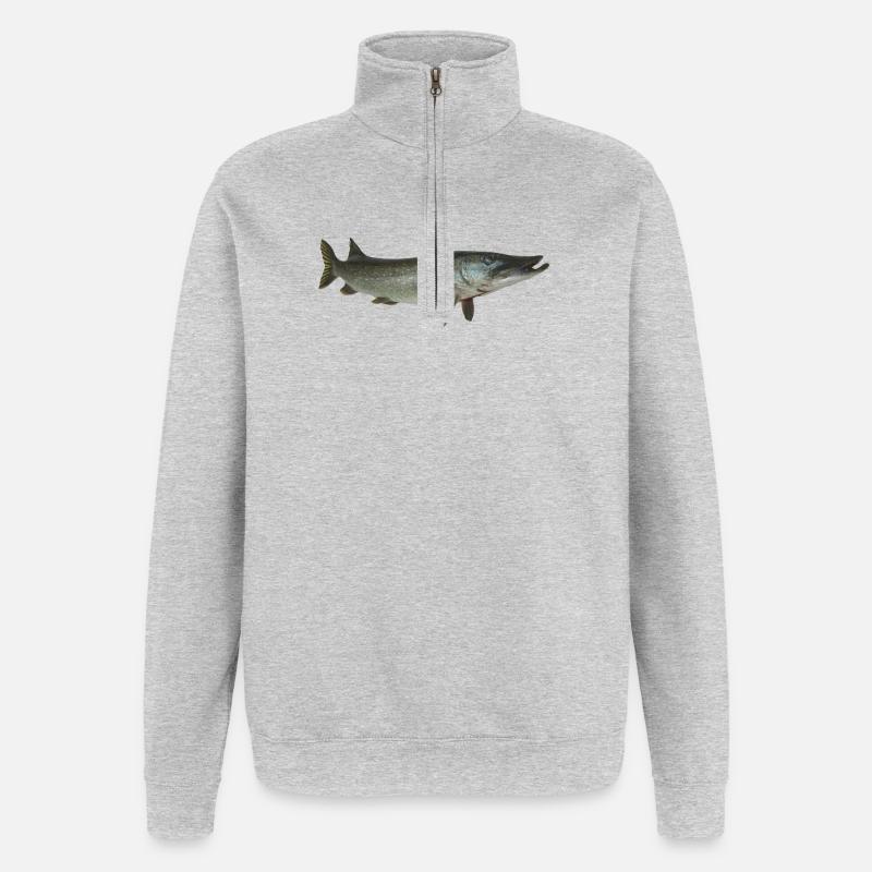 Pike - Quarter-Zip Sweatshirt - heather grey