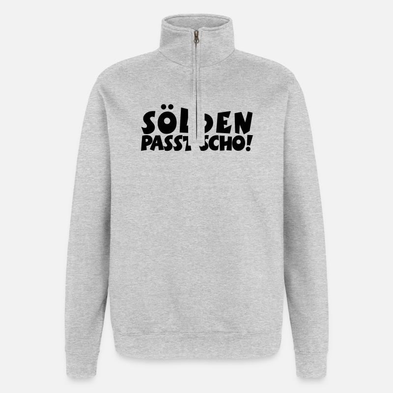 Sölden Passt Scho! - Quarter-Zip-Sweatshirt - Grau meliert