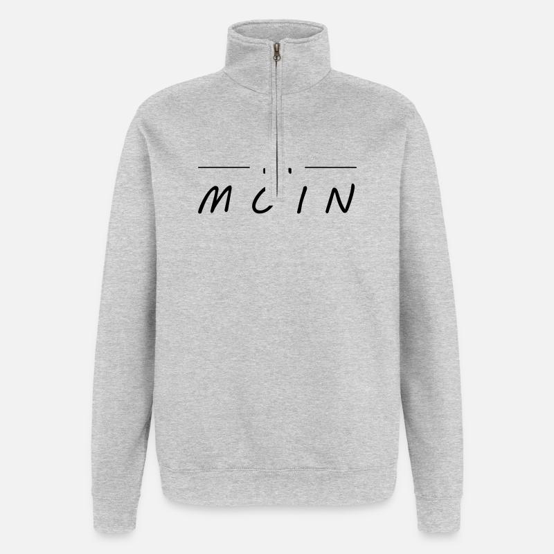 Moin - Quarter-Zip-Sweatshirt - Grau meliert