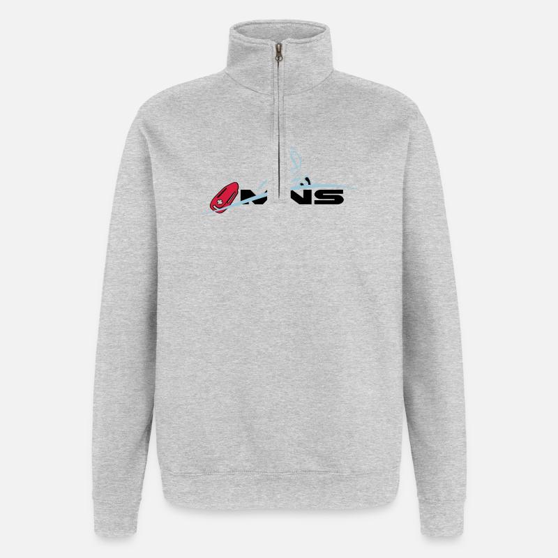 MNS maître-nageur sauveteur - Sweat à zip 1/4 - gris chiné