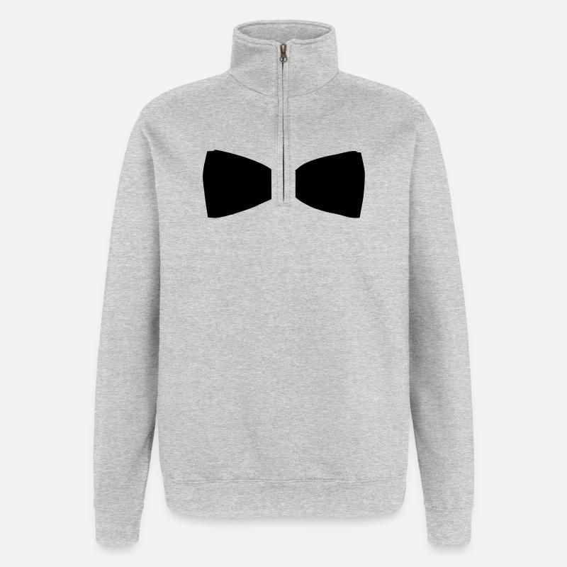 Fliege - Quarter-Zip-Sweatshirt - Grau meliert