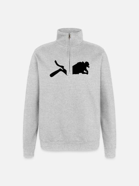 scuba - Quarter-Zip Sweatshirt - heather grey