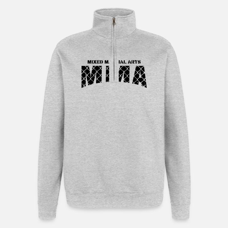 MMA mixed martial arts - Quarter-Zip Sweatshirt - heather grey