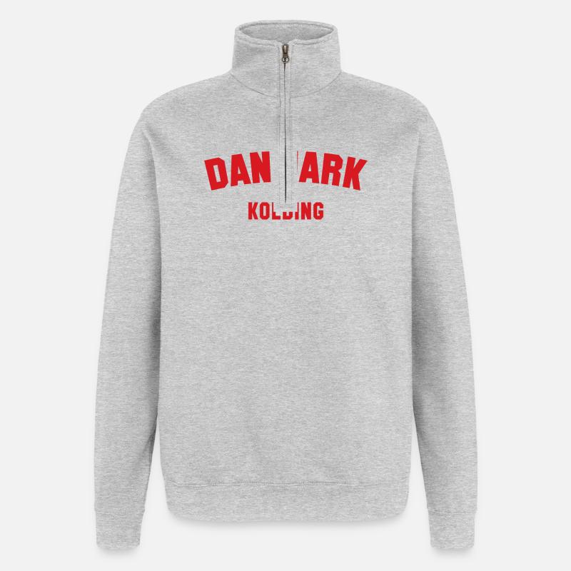 KOLDING Danemark Dänemark - Sweat à zip 1/4 - gris chiné