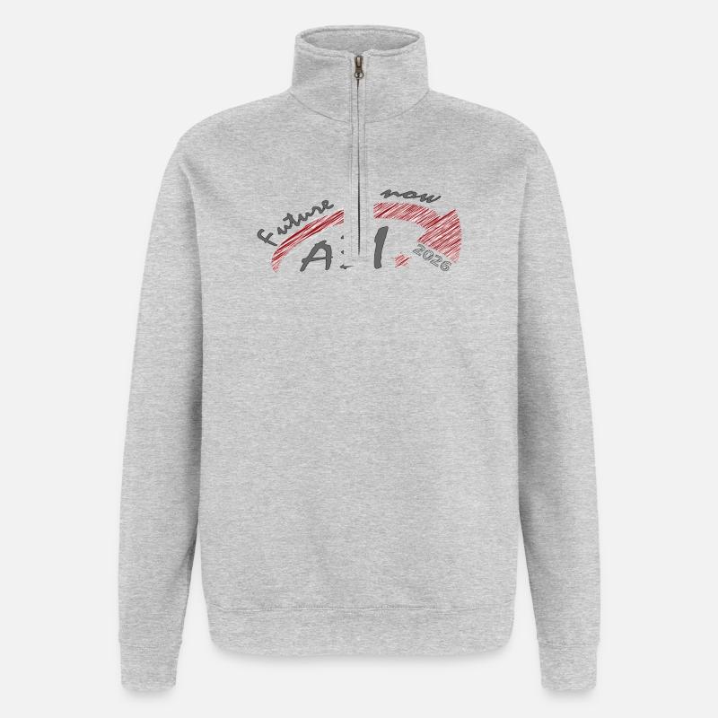 Abitur 2026 - Sweat à zip 1/4 - gris chiné