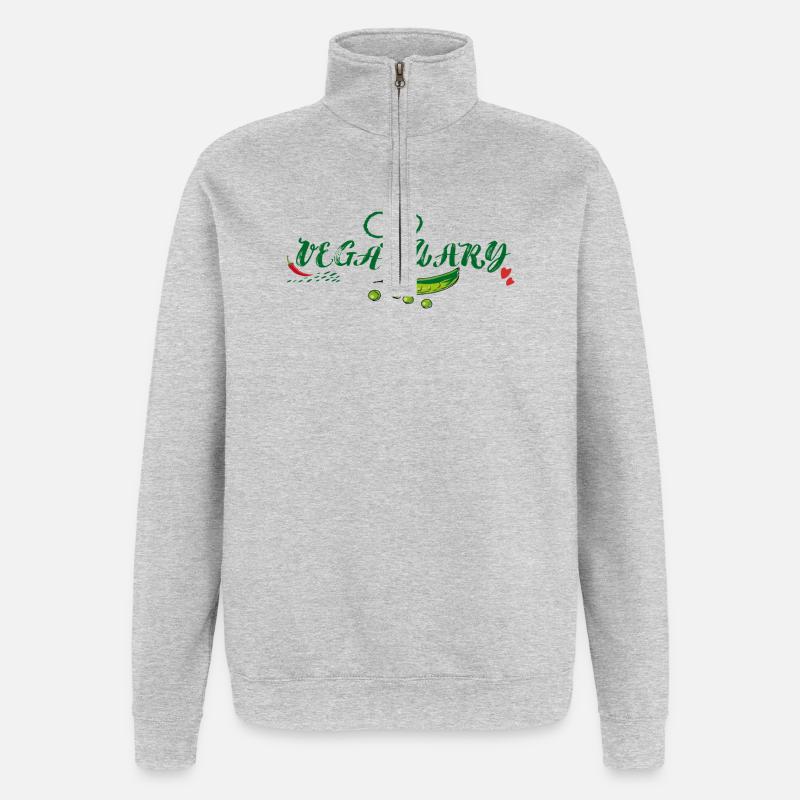 Go Vegan Januar - Quarter-Zip-Sweatshirt - Grau meliert