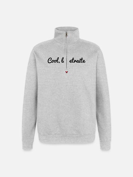RETIREMENT. RETIREMENT. RETIRED. RETIREMENT - Quarter-Zip Sweatshirt - heather grey