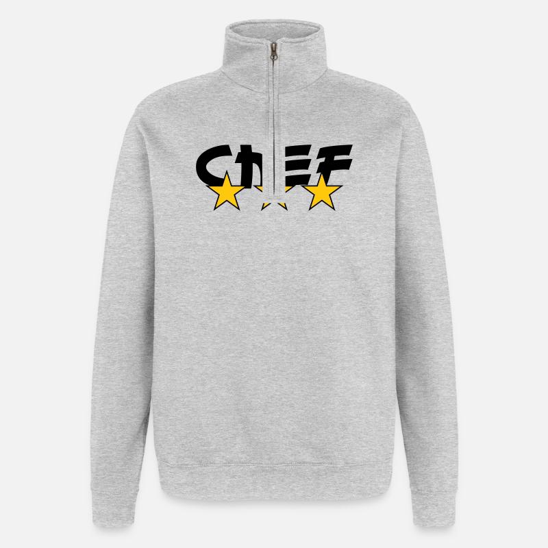 Chef - Kitchen - Cook - Quarter-Zip Sweatshirt - heather grey