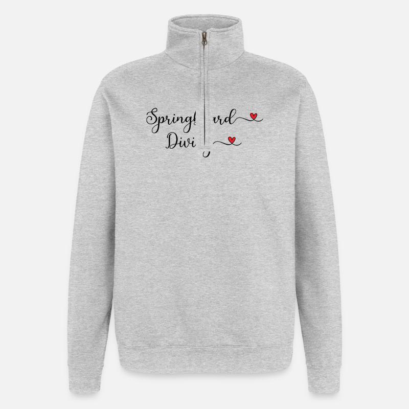 Plongée tremplin - Sweat à zip 1/4 - gris chiné