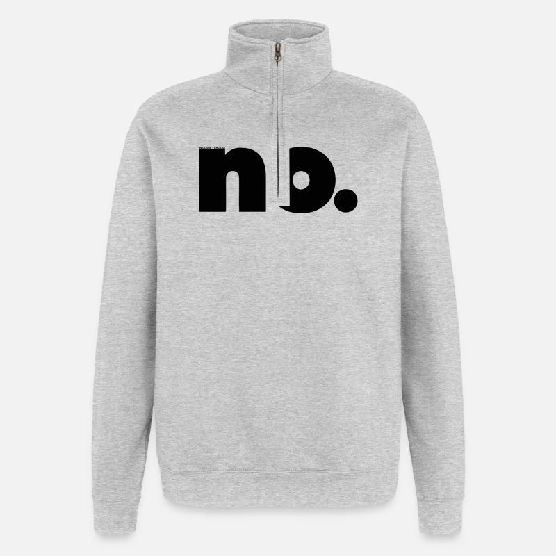 I choose - Quarter-Zip Sweatshirt - heather grey