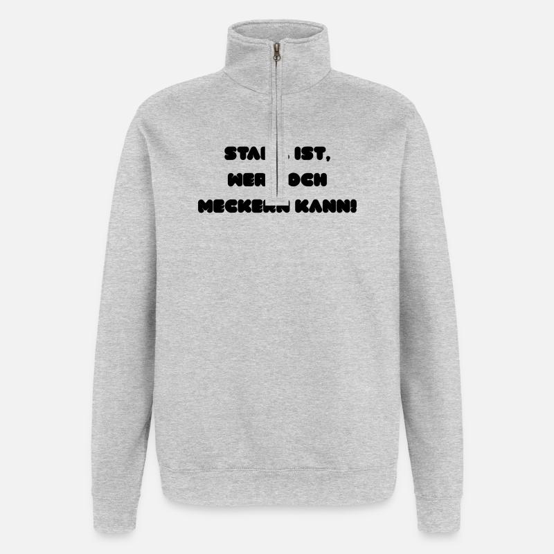 Stabil - Quarter-Zip-Sweatshirt - Grau meliert