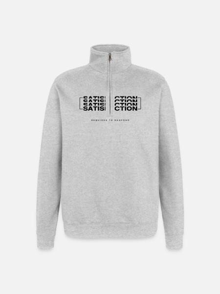 Signature Generator - Satisfaction - Quarter-Zip Sweatshirt - heather grey