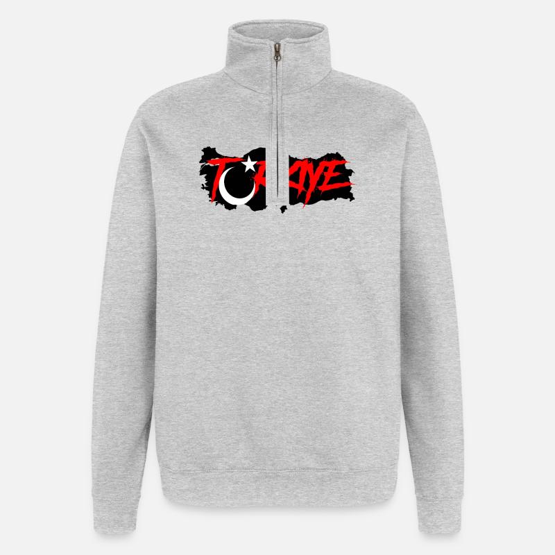 Turkey World Cup - Quarter-Zip Sweatshirt - heather grey