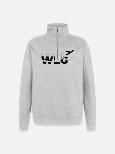 Ich bin dann mal weg - Quarter-Zip-Sweatshirt - Grau meliert