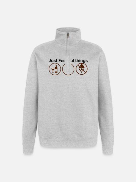 Festival Season - Quarter-Zip Sweatshirt - heather grey