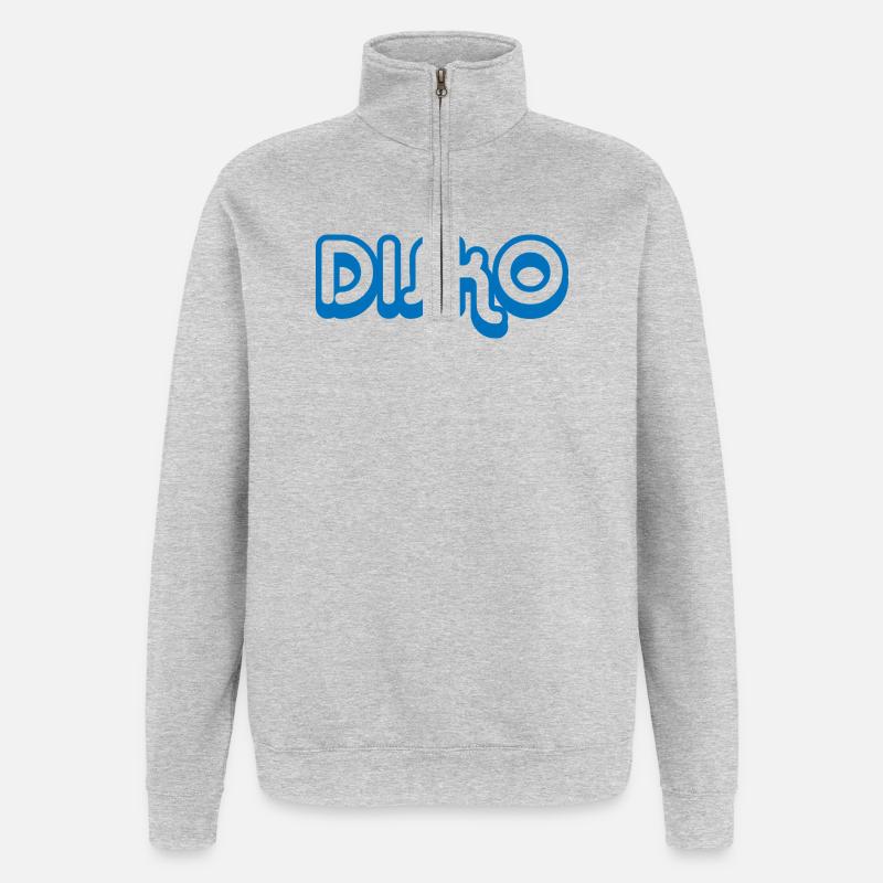 DISKO Nicki - Quarter-Zip-Sweatshirt - Grau meliert