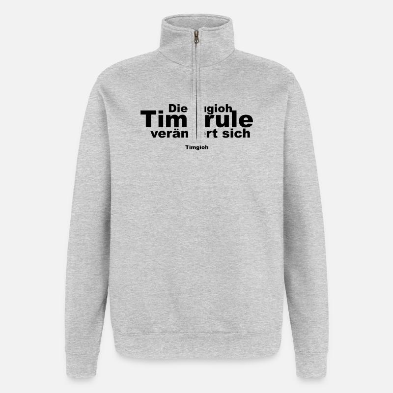Die neue Timerule  - Quarter-Zip-Sweatshirt - Grau meliert