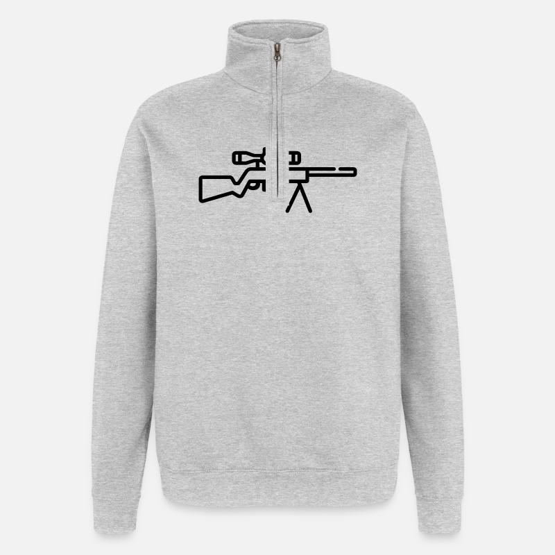 sniper - Quarter-Zip Sweatshirt - heather grey