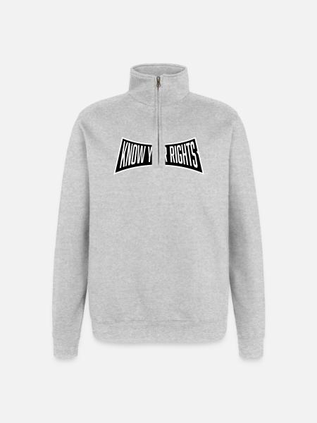 Know Your Rights Activism Justice Freedom - Quarter-Zip Sweatshirt - heather grey