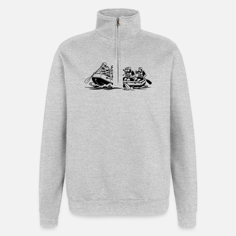 rafting - Sweat à zip 1/4 - gris chiné