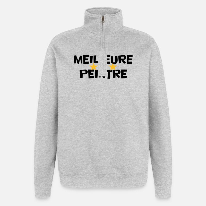 Beste Maler - Quarter-Zip-Sweatshirt - Grau meliert