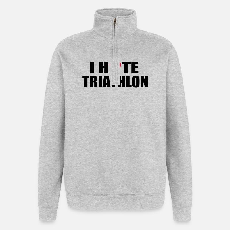 triathlon - Sweat à zip 1/4 - gris chiné