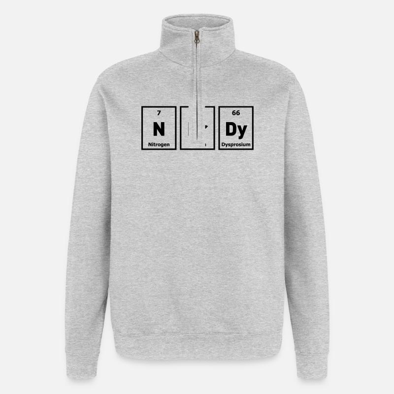 nerd geek nerdy - Quarter-Zip Sweatshirt - heather grey