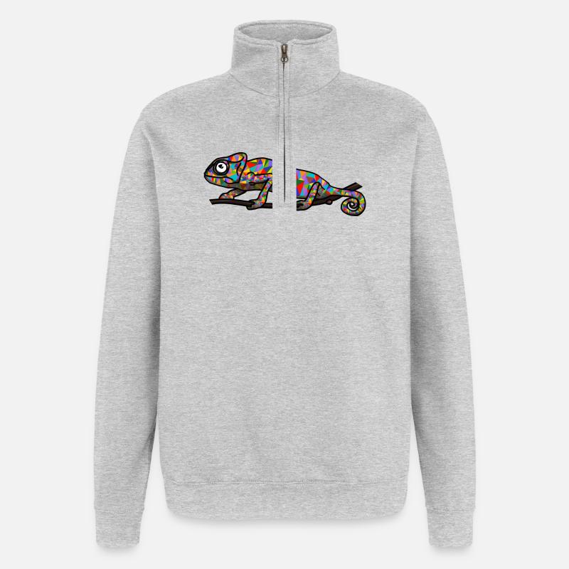 Cameleon - Quarter-Zip-Sweatshirt - Grau meliert