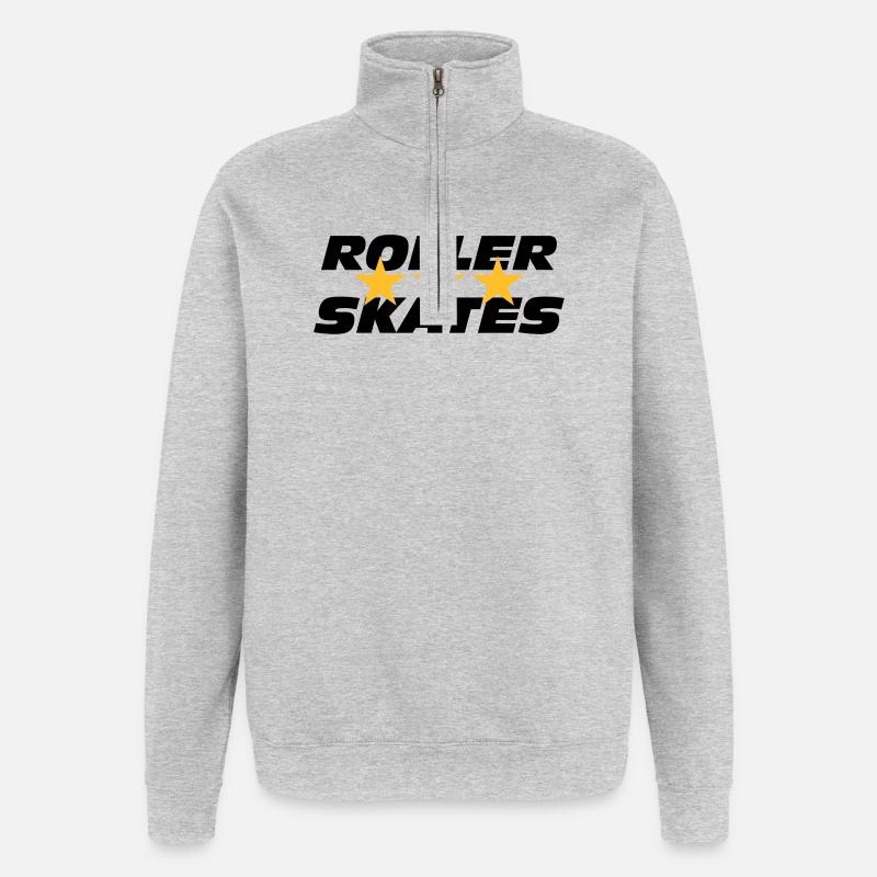 Roller Skates - Sweat à zip 1/4 - gris chiné