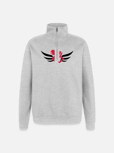 Nourrice / Nounou / Bébé / Enfant - Sweat à zip 1/4 - gris chiné