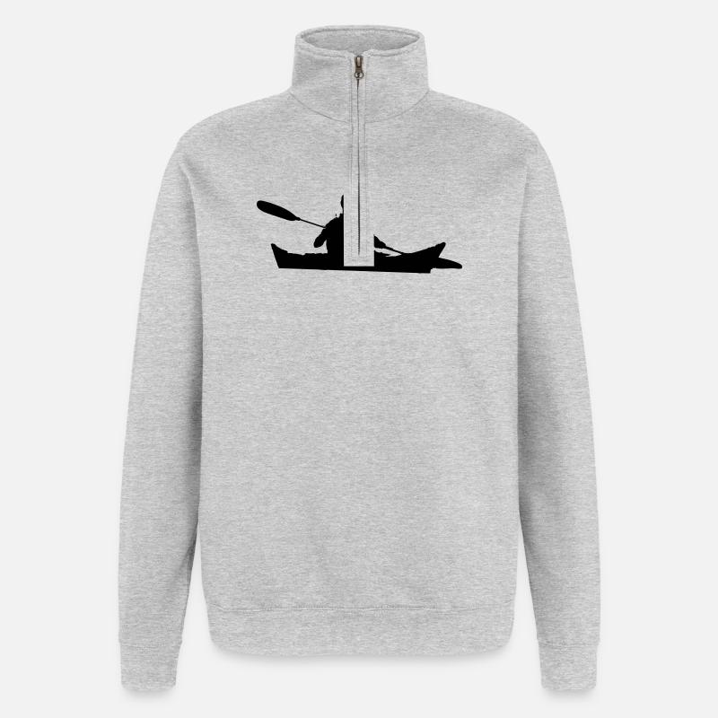 Canoe Kayak - Quarter-Zip Sweatshirt - heather grey