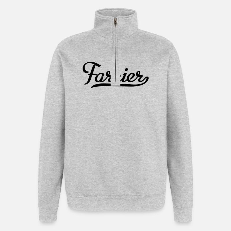 farrier - Sweat à zip 1/4 - gris chiné