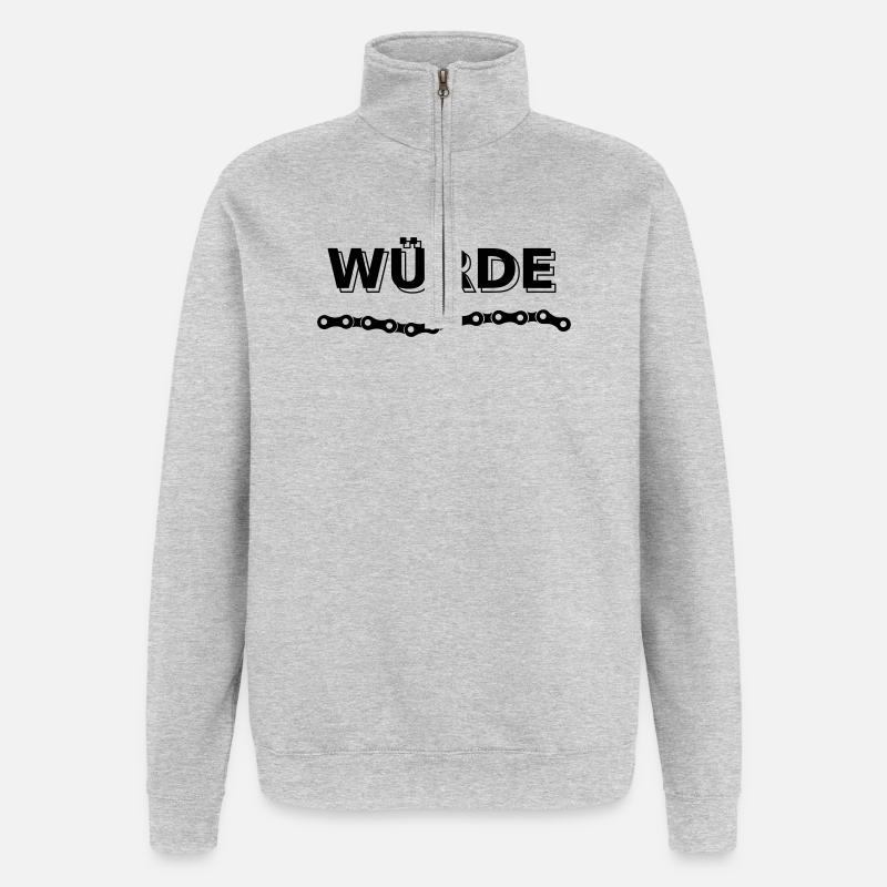 Dignity Would Bicycle Chain - Quarter-Zip Sweatshirt - heather grey