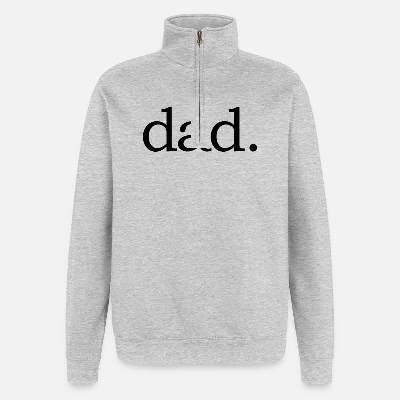 dad -  papa - Quarter-Zip-Sweatshirt - Grau meliert