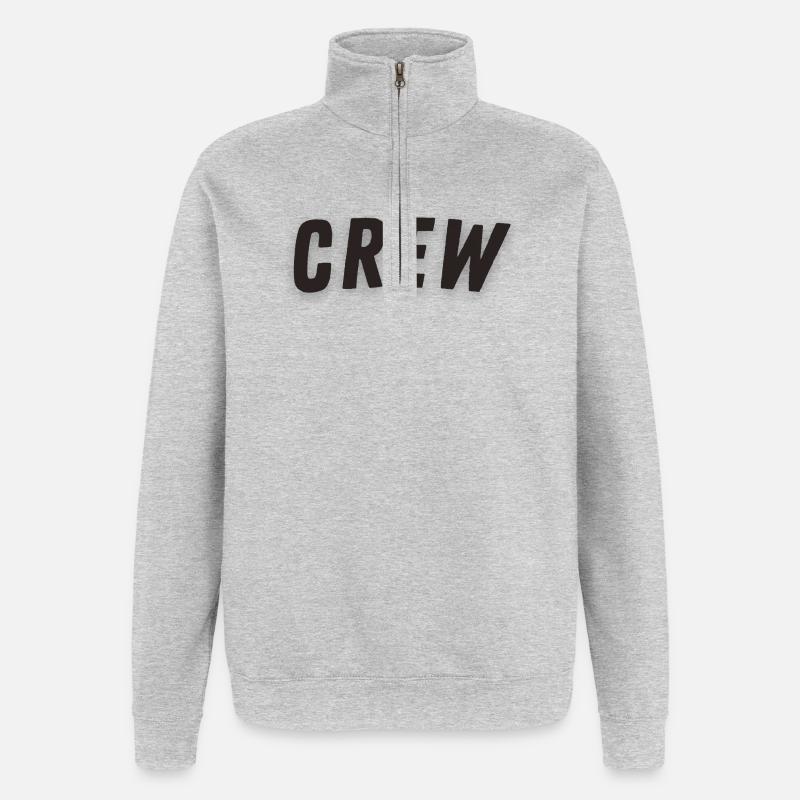 Conception d'équipage d'aventure - Sweat à zip 1/4 - gris chiné