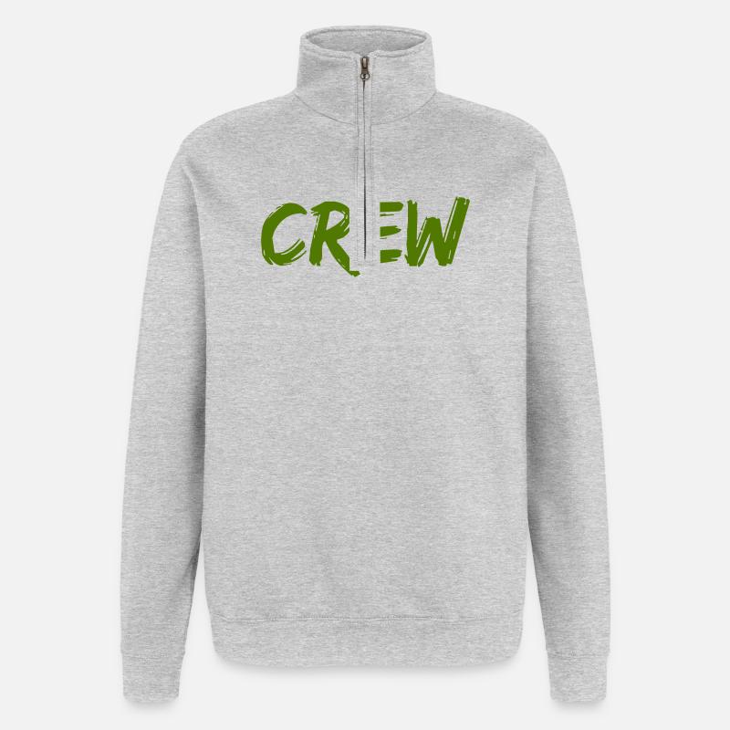 Équipage - Sweat à zip 1/4 - gris chiné