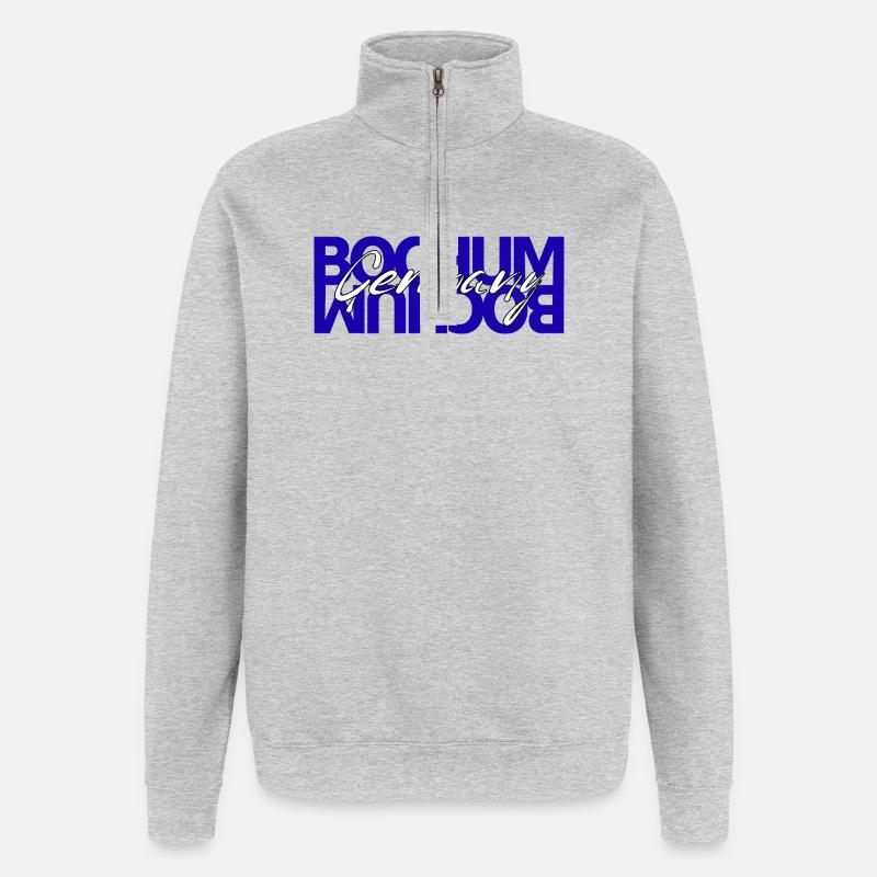 Bochum, Allemagne - Sweat à zip 1/4 - gris chiné