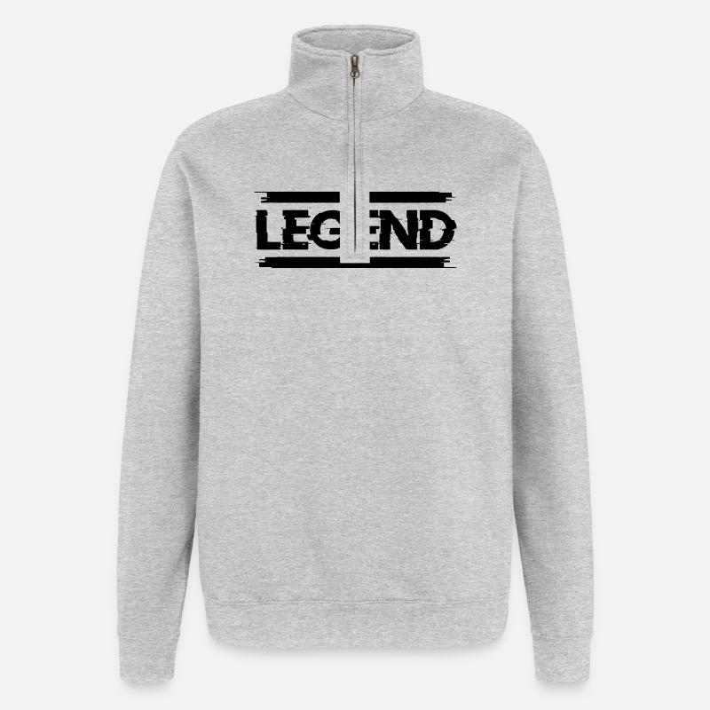LEGEND - Quarter-Zip-Sweatshirt - Grau meliert