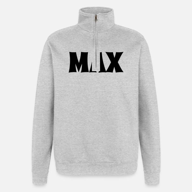Max - Quarter-Zip-Sweatshirt - Grau meliert