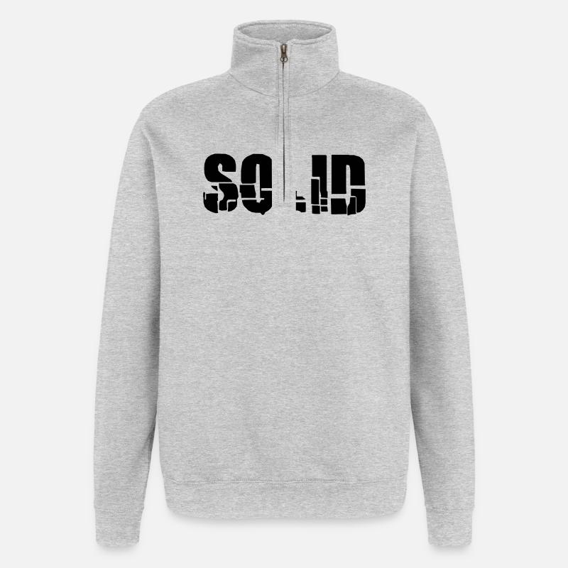 Solid - Quarter-Zip Sweatshirt - heather grey