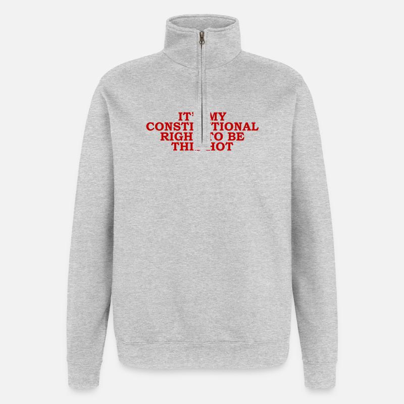 Funny Sarcastic Statement - Quarter-Zip Sweatshirt - heather grey