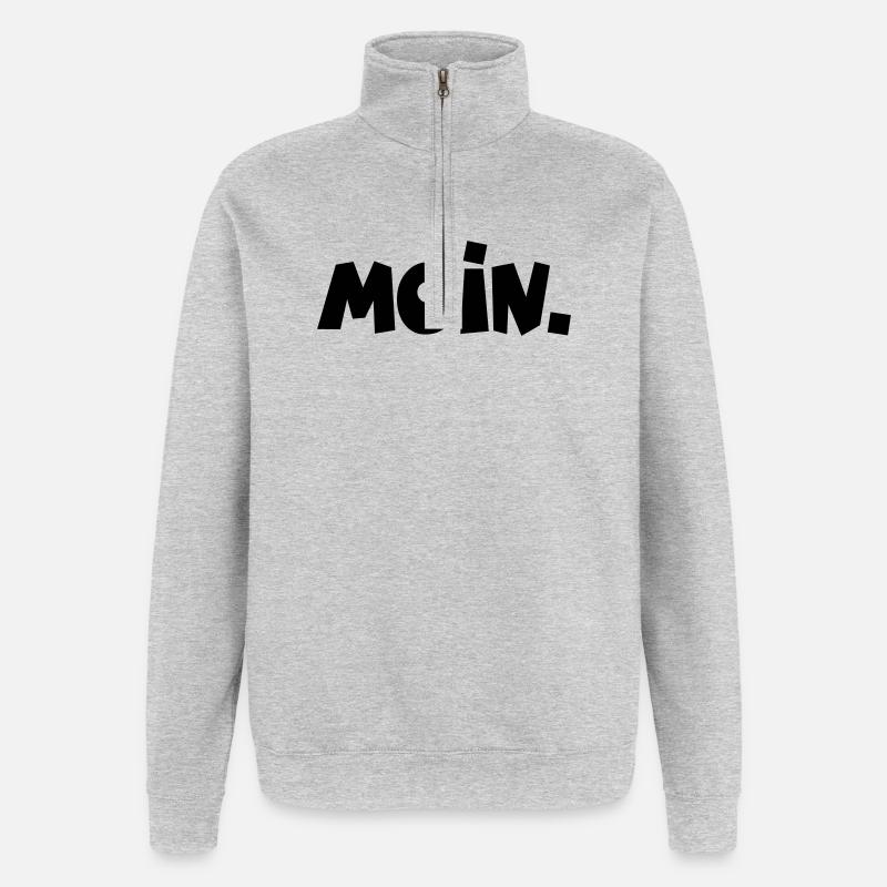 Moin. - Quarter-Zip-Sweatshirt - Grau meliert