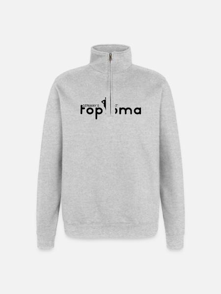 next top Oma - Quarter-Zip-Sweatshirt - Grau meliert