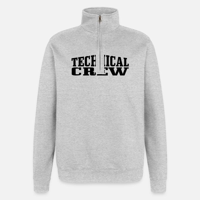 Technical Crew 1 - Quarter-Zip-Sweatshirt - Grau meliert