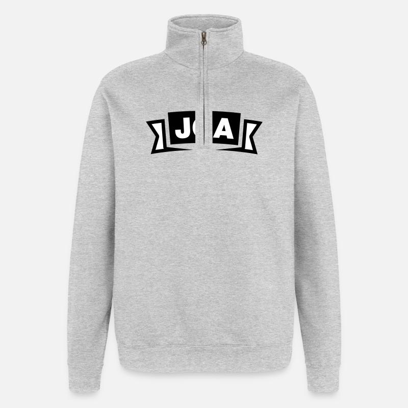 Bachelor Party Emblem / Logo - Quarter-Zip Sweatshirt - heather grey