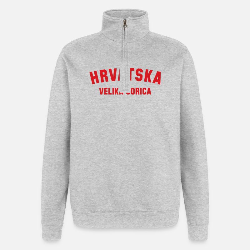 VELIKA GORICA Hrvatska Serbie - Sweat à zip 1/4 - gris chiné
