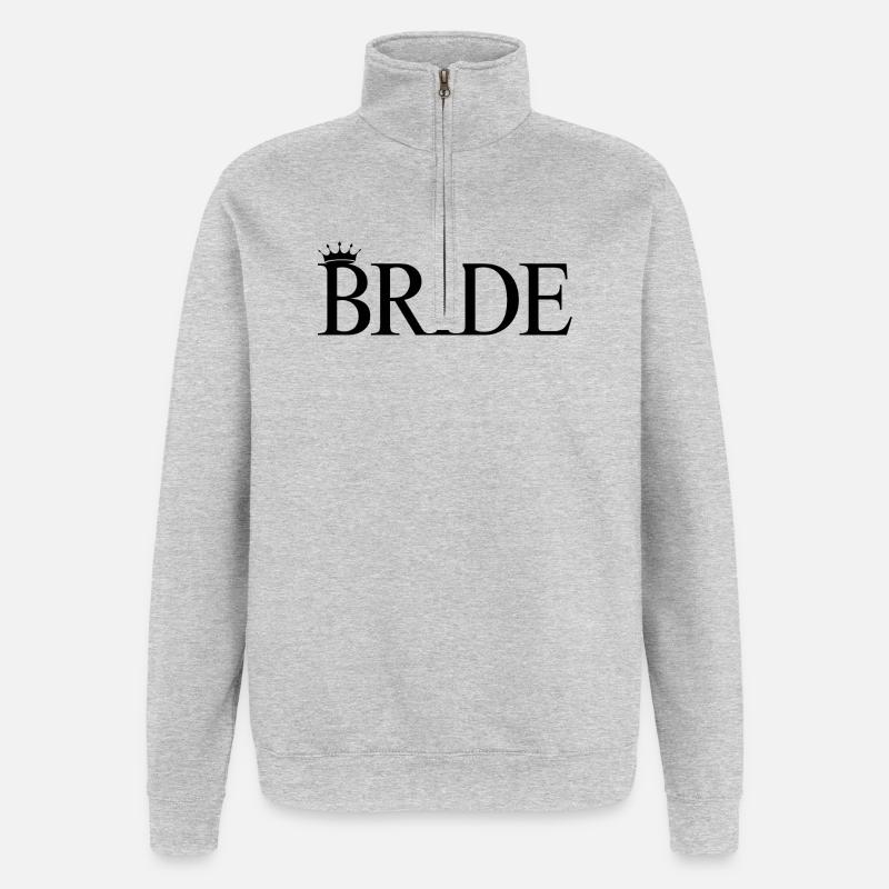 Team Bride! Customizable - Quarter-Zip Sweatshirt - heather grey