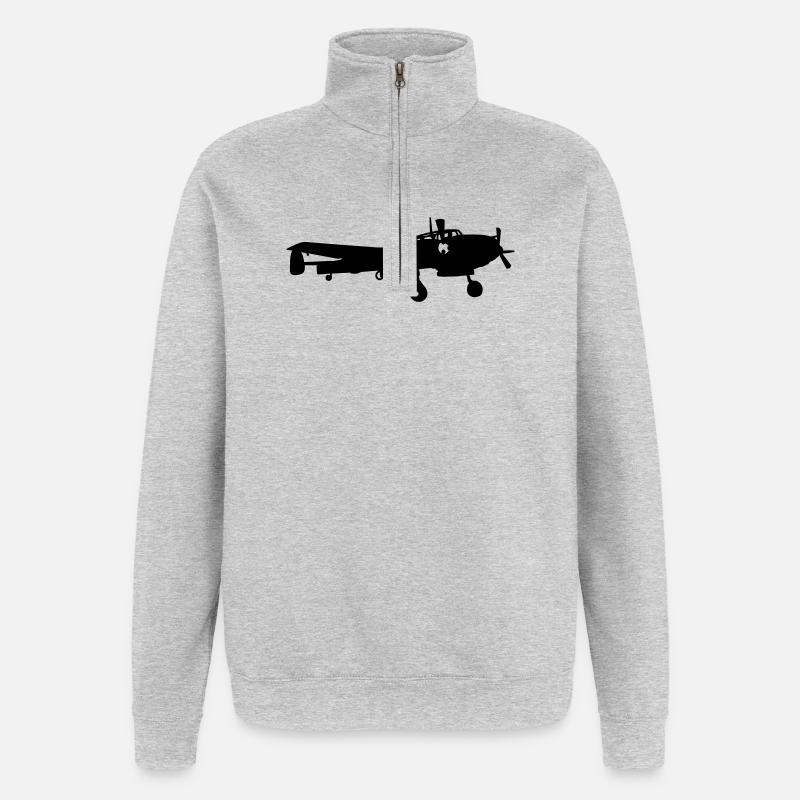 Bf-110 - Quarter-Zip Sweatshirt - heather grey